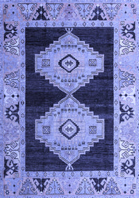 Abstract Blue Modern Rug, abs4602blu