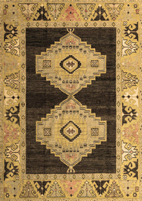 Abstract Brown Modern Rug, abs4602brn