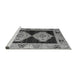 Sideview of Machine Washable Abstract Gray Modern Rug, wshabs4602gry