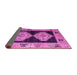 Sideview of Abstract Pink Modern Rug, abs4602pnk