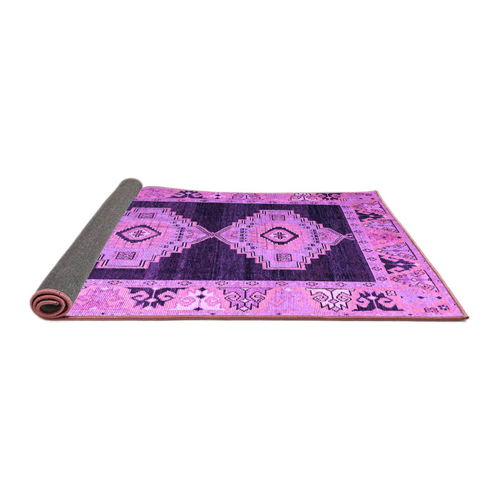 Sideview of Abstract Purple Modern Rug, abs4602pur