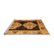 Sideview of Machine Washable Abstract Orange Modern Area Rugs, wshabs4602org