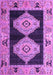 Machine Washable Abstract Purple Modern Area Rugs, wshabs4602pur