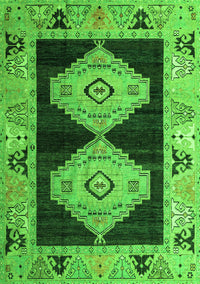 Abstract Green Modern Rug, abs4602grn