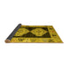 Sideview of Abstract Yellow Modern Rug, abs4602yw