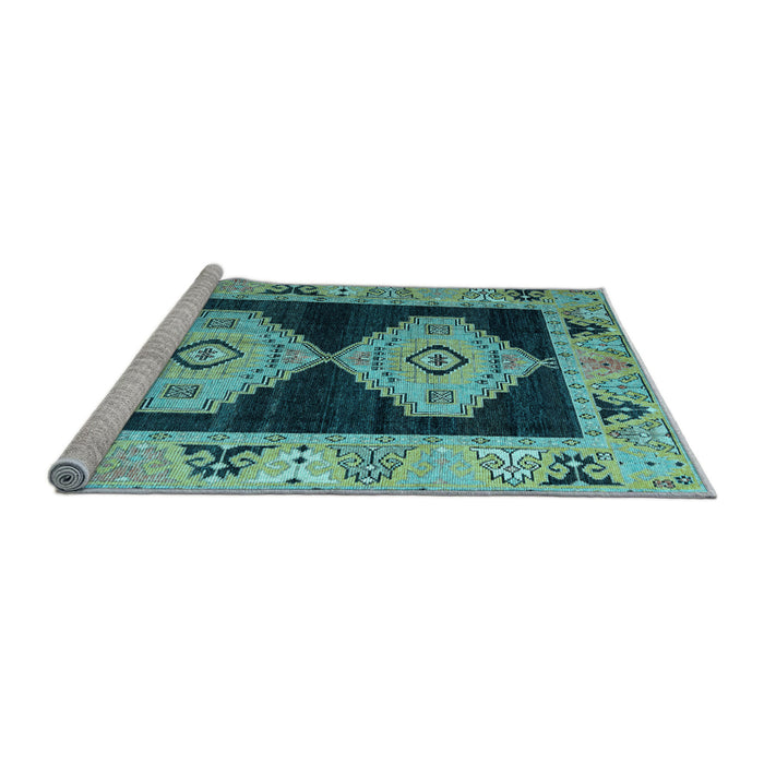 Sideview of Machine Washable Abstract Light Blue Modern Rug, wshabs4602lblu