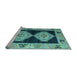 Sideview of Machine Washable Abstract Light Blue Modern Rug, wshabs4602lblu