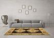 Machine Washable Abstract Brown Modern Rug in a Living Room,, wshabs4602brn