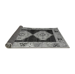 Sideview of Abstract Gray Modern Rug, abs4602gry