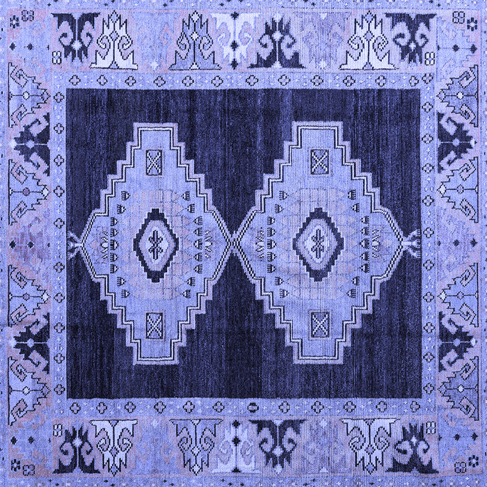 Square Abstract Blue Modern Rug, abs4602blu