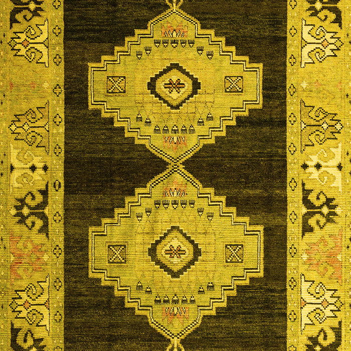 Abstract Yellow Modern Rug, abs4602yw