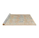 Sideview of Machine Washable Abstract Brown Sugar Brown Rug, wshabs4603