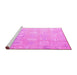 Sideview of Machine Washable Abstract Pink Modern Rug, wshabs4603pnk