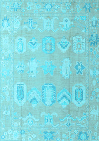 Abstract Light Blue Modern Rug, abs4603lblu