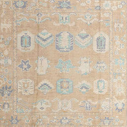 Square Abstract Brown Modern Rug, abs4603