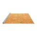 Sideview of Machine Washable Abstract Orange Modern Area Rugs, wshabs4603org