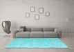 Machine Washable Abstract Light Blue Modern Rug in a Living Room, wshabs4603lblu