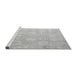 Sideview of Machine Washable Abstract Gray Modern Rug, wshabs4603gry