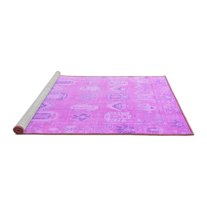 Sideview of Machine Washable Abstract Purple Modern Area Rugs, wshabs4603pur