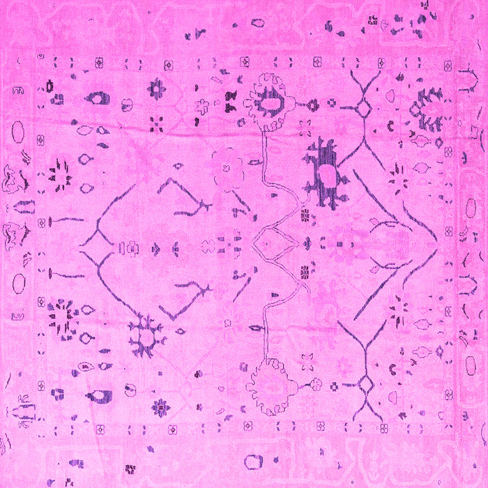 Square Oriental Pink Traditional Rug, abs4604pnk