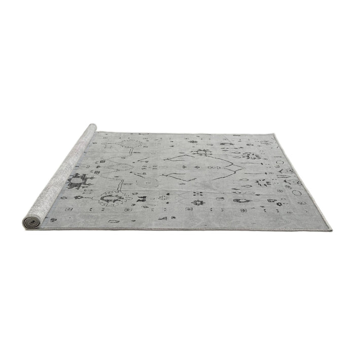 Sideview of Machine Washable Oriental Gray Traditional Rug, wshabs4604gry