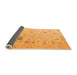 Sideview of Oriental Orange Traditional Rug, abs4604org