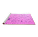 Sideview of Machine Washable Oriental Pink Traditional Rug, wshabs4604pnk