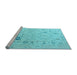 Sideview of Machine Washable Oriental Light Blue Traditional Rug, wshabs4604lblu