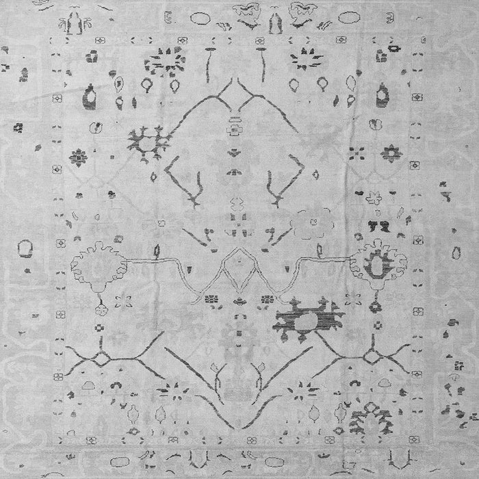 Square Oriental Gray Traditional Rug, abs4604gry