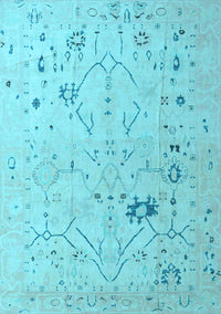 Oriental Light Blue Traditional Rug, abs4604lblu