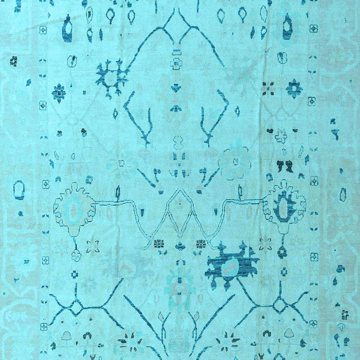 Oriental Light Blue Traditional Rug, abs4604lblu