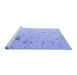 Sideview of Machine Washable Oriental Blue Traditional Rug, wshabs4604blu