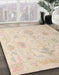 Machine Washable Abstract Deep Peach Orange Rug in a Family Room, wshabs4605