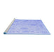 Sideview of Machine Washable Oriental Blue Traditional Rug, wshabs4605blu