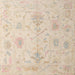 Square Abstract Deep Peach Orange Oriental Rug, abs4605