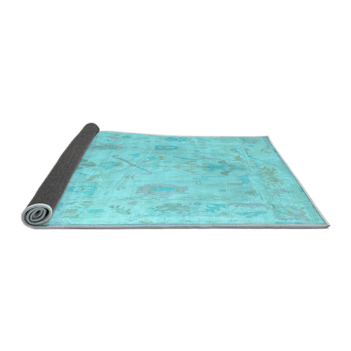 Sideview of Oriental Light Blue Traditional Rug, abs4605lblu