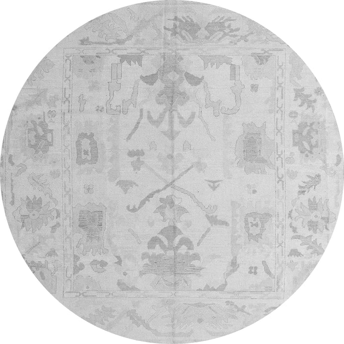 Round Oriental Gray Traditional Rug, abs4605gry