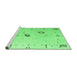 Sideview of Machine Washable Solid Emerald Green Modern Area Rugs, wshabs4606emgrn