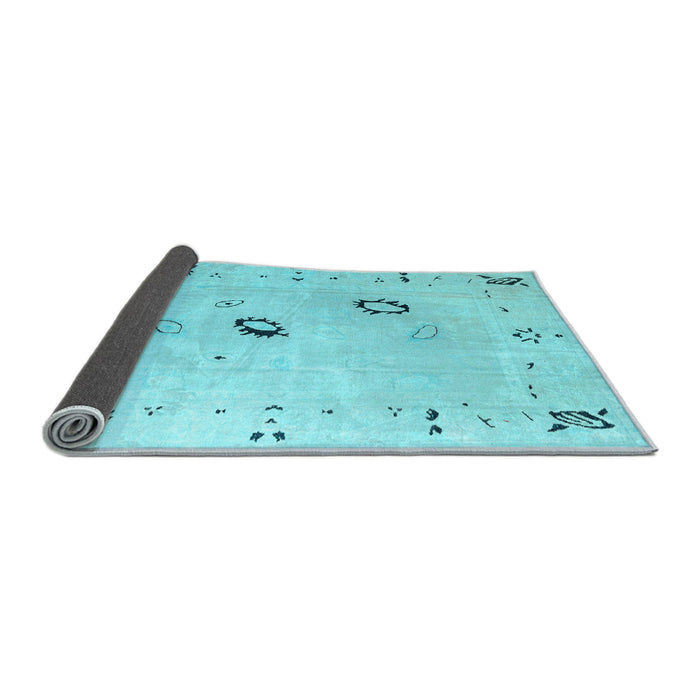 Sideview of Solid Light Blue Modern Rug, abs4606lblu
