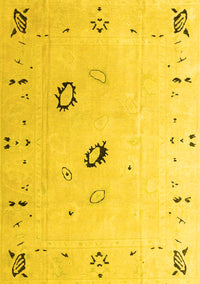 Solid Yellow Modern Rug, abs4606yw