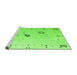 Sideview of Machine Washable Solid Green Modern Area Rugs, wshabs4606grn