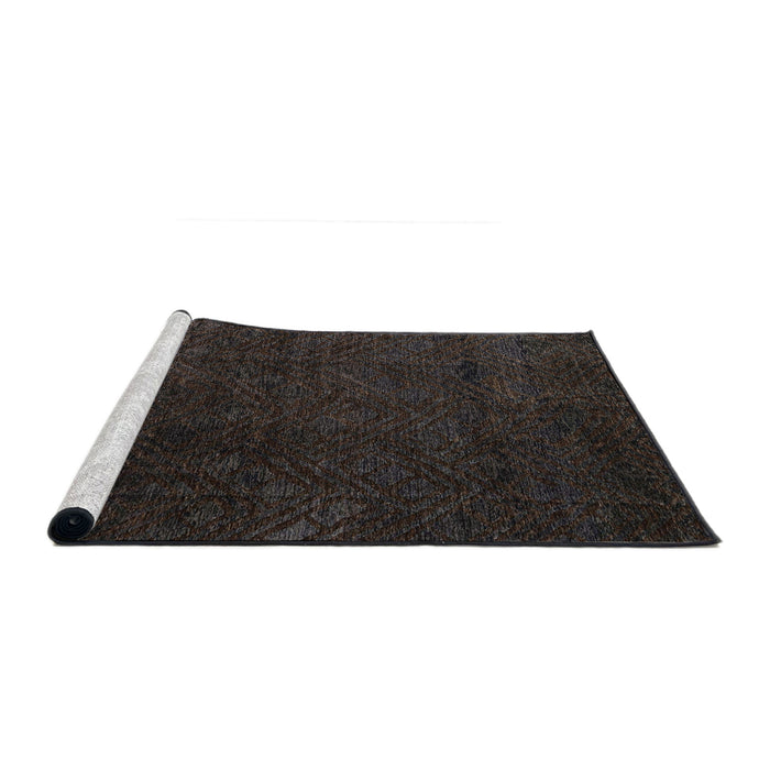 Sideview of Machine Washable Abstract Gray Rug, wshabs4607