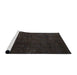 Sideview of Machine Washable Abstract Gray Rug, wshabs4607