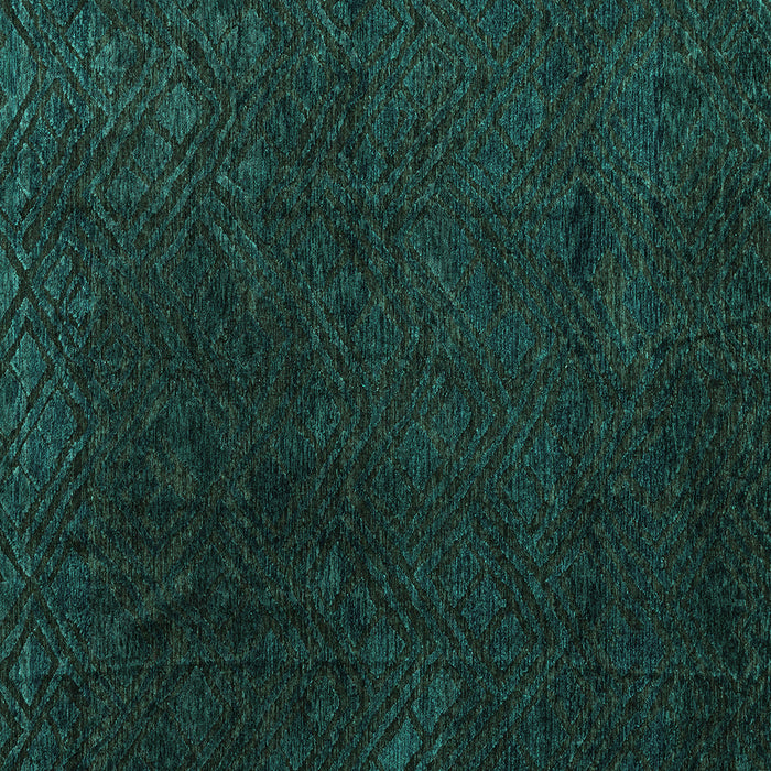 Square Abstract Turquoise Modern Rug, abs4607turq
