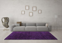 Machine Washable Abstract Purple Modern Rug, wshabs4607pur