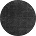 Round Abstract Gray Modern Rug, abs4607gry