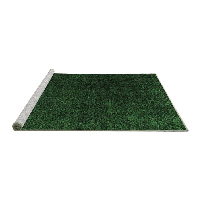 Sideview of Machine Washable Abstract Emerald Green Modern Area Rugs, wshabs4607emgrn