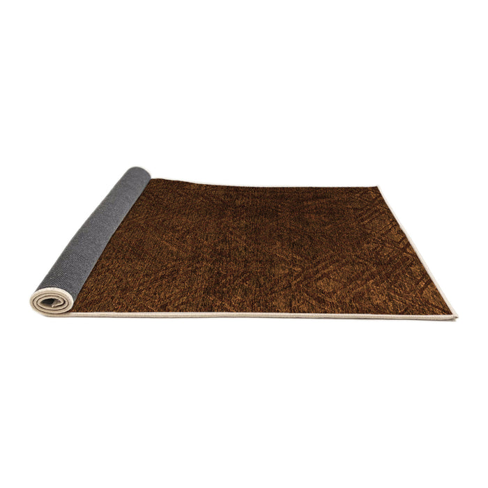 Sideview of Abstract Orange Modern Rug, abs4607org