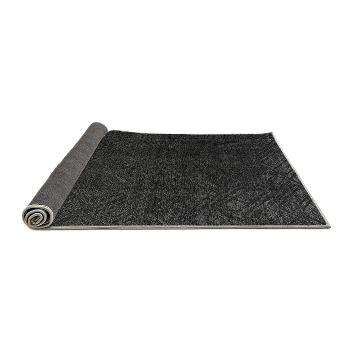 Sideview of Abstract Gray Modern Rug, abs4607gry