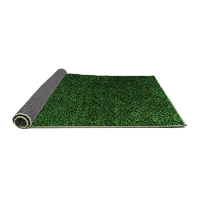 Sideview of Abstract Green Modern Rug, abs4607grn